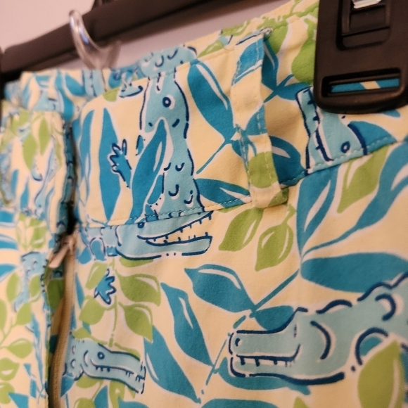 Vintage Lilly Pulitzer‎ Mimosa Everglades Alligator Print Capri Pants Size 4 - Picture 8 of 9